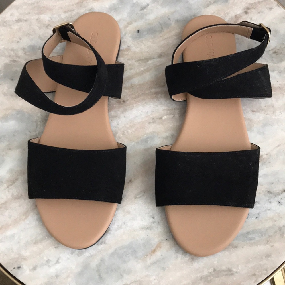 Black Strappy Sandals - Never Worn!
